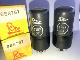Philips Pope 6sn7 Gt 1958 Nos Nib Matched Pair Tubes Avo 163