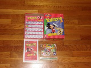 Disney Mickey Mouse Yahtzee Jr Board Game Complete 1998 Milton Bradley