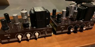 Pair Bell Sound Systems 2122 6v6 Mono Tube Amplifiers