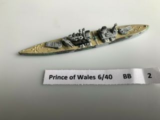 Axis & Allies,  War At Sea 1/1800 - Britain Hms Prince Of Wales 6/40 2