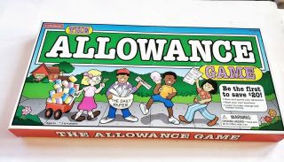 The Allowance Board Game - First To Save $20 Wins 5,  2 To 4 Players Complete