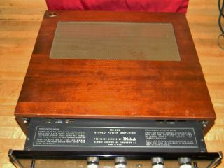 Vintage McIntosh MC - 502 Power Amplifier with its Wood Cabinet Case 2