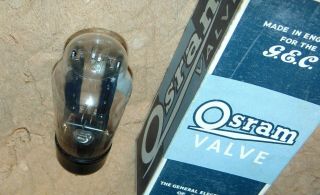 Rare Osram / Gec U52 / 5u4g Cup Getter Rectifier Tube British Valve