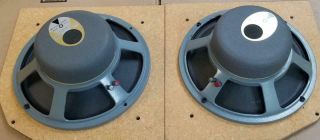 TWO JBL C38 BARON SPEAKER CABINETS WITH D - 131 D131 D - WOOFERS 3