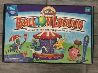 Cranium Balloon Lagoon Game 4 In 1 Carnival Game 2 - 4 Players Toy Ages 5,  Box