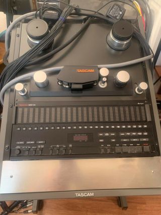 Tascam Msr - 24 24 - Channel Recorder / Rolling Cabinet / All Cords.  /.  All Picture
