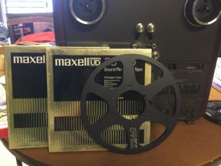 Technics RS - 1506US Reel to Reel Tape Deck with 2 Maxell UD 35 - 80 tape reals. 3