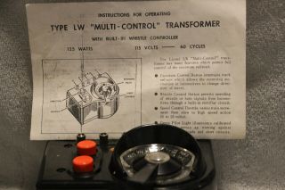 Lionel Trainmaster Transformer Type Lw 125 Watts " Multi - Control "