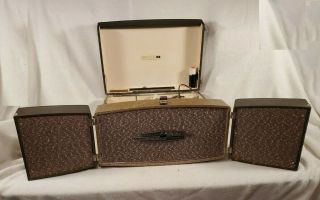 1959 Rca Victor Vp - 33k Portable Tube Record Player Stereophonic Full Restoration