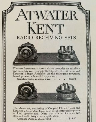 1922 Atwater Kent Model 2 Breadboard Radio Factory - Built With No Mods 3