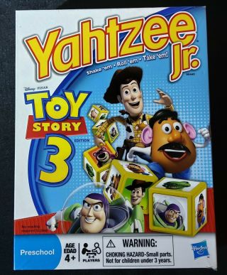 Disney Pixar Toy Story 3 Edition Yahtzee Jr Parker Brothers Hasbro Game Complete