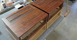 Pair Custom Matching Hardwood Case 