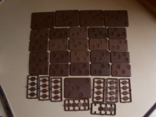 Flames Of War 15mm Plastic Bases 25 Assorted Types.  Brown/tan Mount Your Army