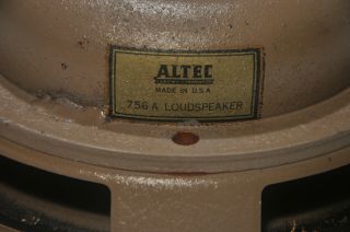 (1) ALTEC WESTERN ELECTRIC 756 A speaker. 4