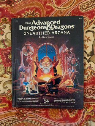 Tsr Advanced Dungeons & Dragons Unearthed Arcana 1st Edition 1985