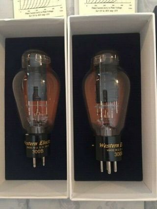 Western Electric Factory Matched 300b Tube Pair