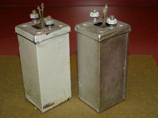 Pair,  Western Electric Type 147A Capacitors/Condensers,  4 MFD,  Vintage 6