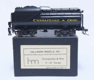 Ho Scale Hallmark Models Brass Chesapeake & Ohio V - 12 Tender W/ Box