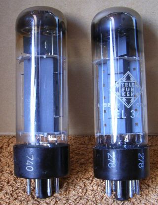 Telefunken El34 Vacuum Tubes (winged Plates) Matched And
