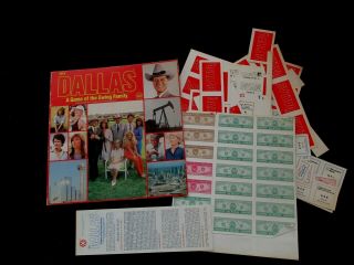 1980 Dallas Tv Show " A Game Of The Ewing Family " Board Game By Yaquinto