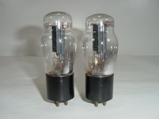 2 Vintage Nos Western Electric 101 - D 101d St Black Base Amplifier Tube Pair