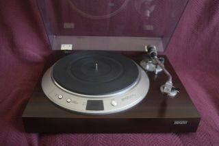 Denon Dp 1200 Direct Drive Turntable With Cartridge And Cables