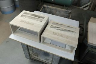Pair Custom Matching Hardwood Case 