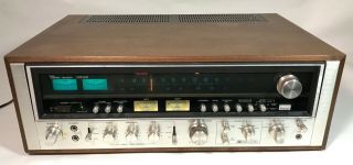 Vintage 1977 Sansui Stereo Receiver 9090db In Walnut Case