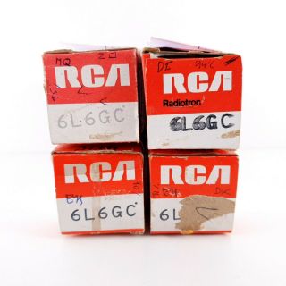 4 X 6l6gc Tube.  Rca Brand.  Black Plates.  1960s Prod.  Matched Quad.  Cd Ena