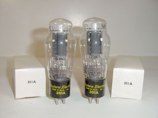 2 Vintage 1951 Nos Western Electric 301a Type 83 Matched Rectifier Amp Tube Pair