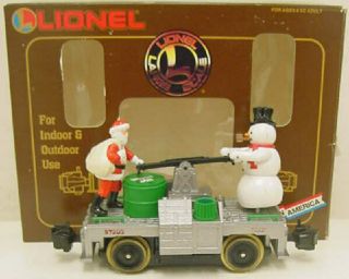 Lionel 8 - 87203 Operating Santa & Snowman Handcar Ln/box