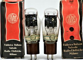 2a3 Tube Pair Fivre Italy Military Valve Lampe Vt95 Cv1831 Ad1 Pan Getter Stereo