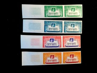 Vietnam Imperf Pairs Stamp Set Scott 128 - 131 Mnh Rare