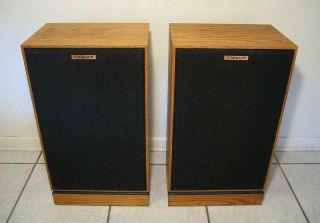 Klipsch Kg4 Stereo Speakers Oak Hifi Vintage Classic Main Risers