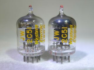 NOS/NIB Matched Pair Western Electric JW 396A/2C51/5670 Square Getter 1952 2