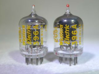 NOS/NIB Matched Pair Western Electric JW 396A/2C51/5670 Square Getter 1952 3