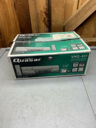 Quasar Omnivision Vhq - 451 Vcr 4 Head Stereo Vhs Video Cassette Player