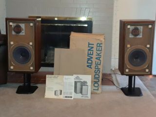 Legendary Advent Loudspeakers,  Refoamed,  With Stands