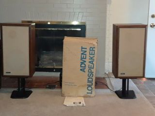 Legendary Advent Loudspeakers,  Refoamed,  With Stands 3