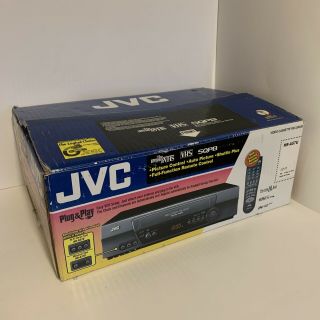 Jvc Hr - A57u Vhs Vcr Recorder Video Cassette Player Open Box W/ Remote