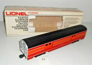 Vintage Lionel O Scale Southern Pacific Painted Aluminum Daylight Baggage Car 41