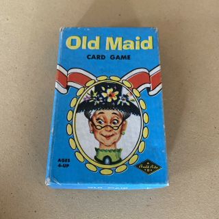 Vintage A Built Rite Toy Old Maid Card Game Warren Paper Products