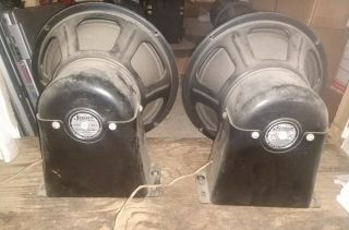 Pair Jensen Electro Dynamic A - 12 Field Coil Concert Speakers - Perfect Cones 1