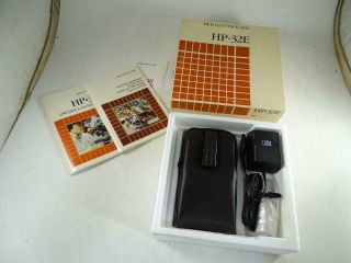 Vtg Hewlett Packard Hp - 32e Scientific Calculator W/ Box Adapter Retro
