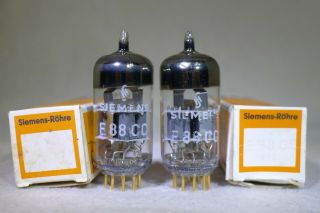 Nos/nib Matched Pair Siemens E88cc/6922 A - Frame Getter Germany Gold Pin 1971