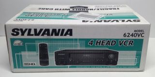 Sylvania 4 Head Vcr Video Cassette Recorder 6240vc