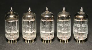 5 Vintage NOS Tung Sol 5687 Vacuum Tubes 2