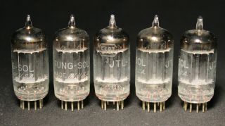 5 Vintage NOS Tung Sol 5687 Vacuum Tubes 5