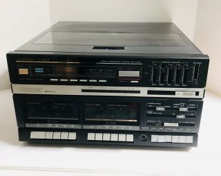 Fisher Audio Component System Mc - 723bk,  Record,  Cassette Player With Speakers