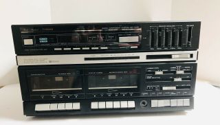 Fisher Audio Component System MC - 723BK,  Record,  Cassette Player With Speakers 2